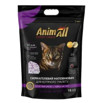 Силікагелевий наповнювач AnimAll Premium Фіолетовий аметист для котячого туалету, 15 л (6.4 кг)